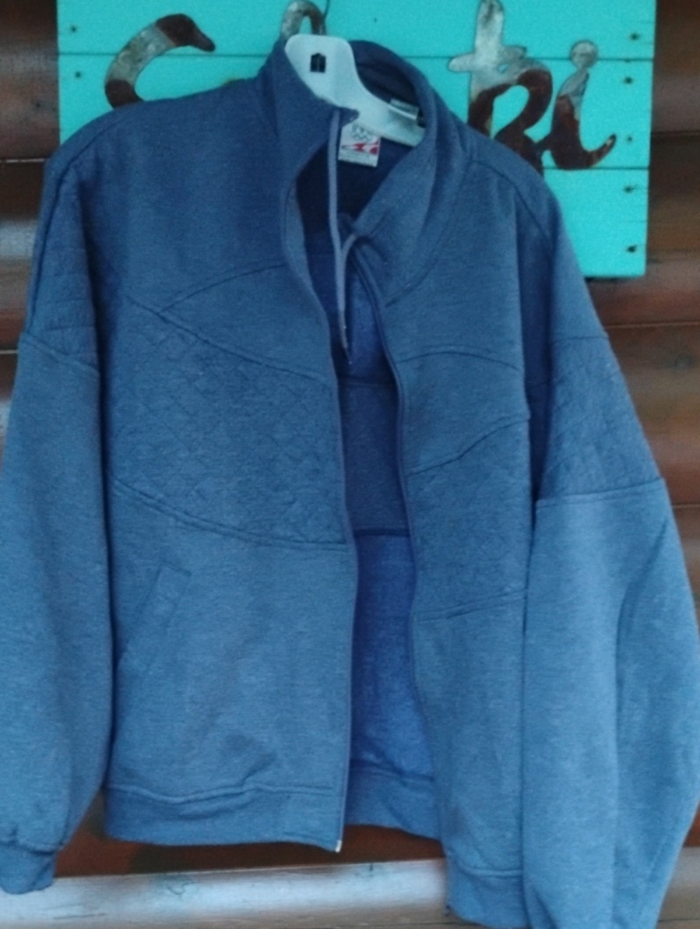🐎  Vintage USA JCPENNEY MOCK Neck ZIP SWEAT SHIRT VNPLC Sz XL